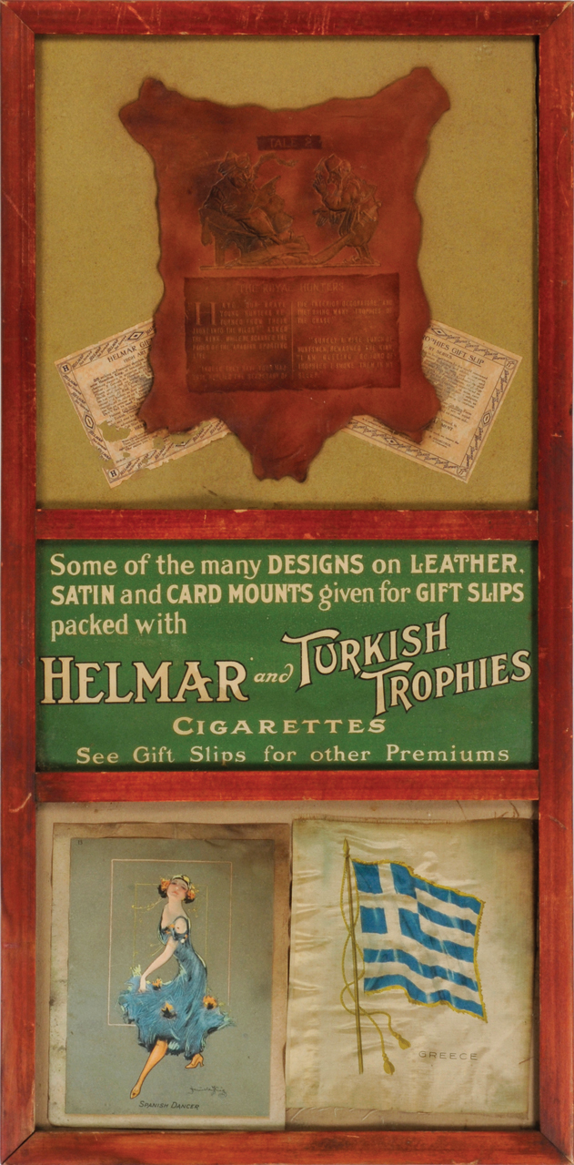 1912 Ad Poster 1912 Helmar Turkish Trophies L9 Leather